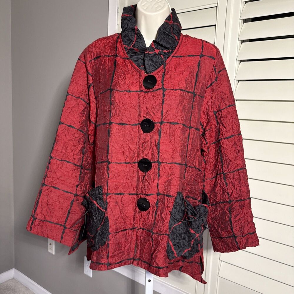 MOONLIGHT jacket Red Black Sz Medium Made In USA